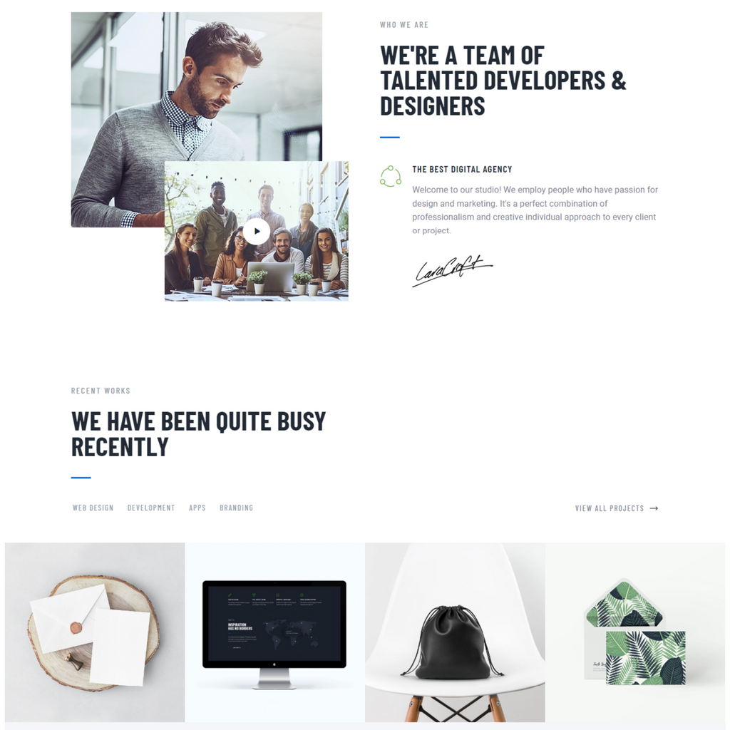 Modern Web Studio & Creative Agency WordPress Responsive Website