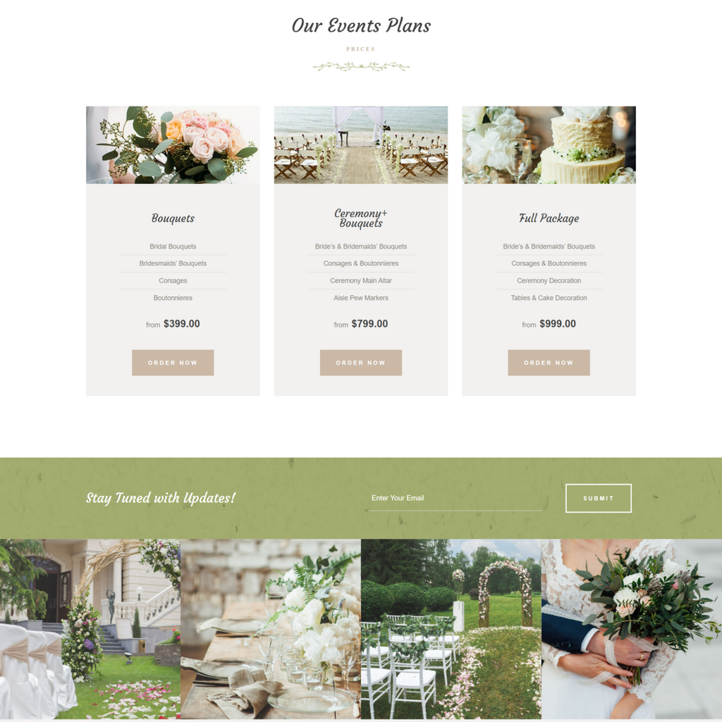 Wedding Planner WordPress Responsive Website
