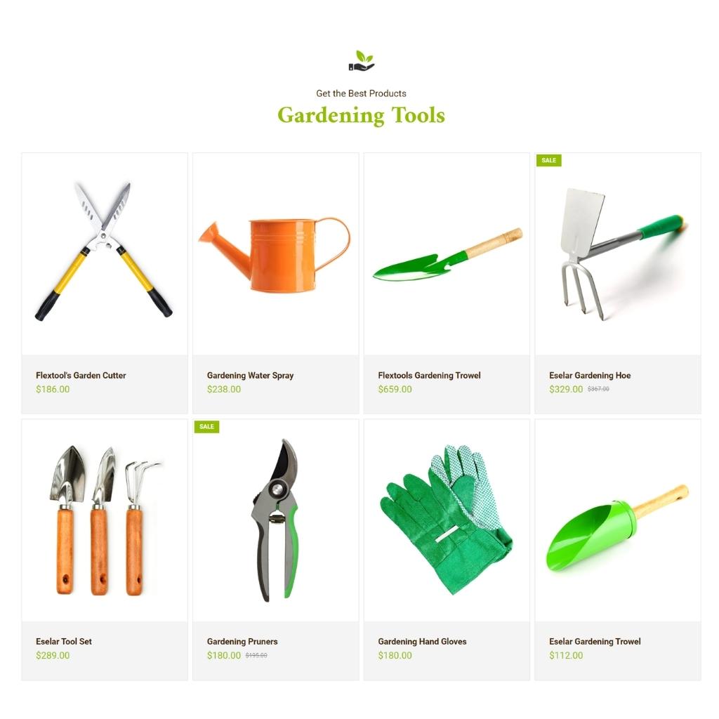 Landscaping & Gardening Services Shop Shopify Shopping Website