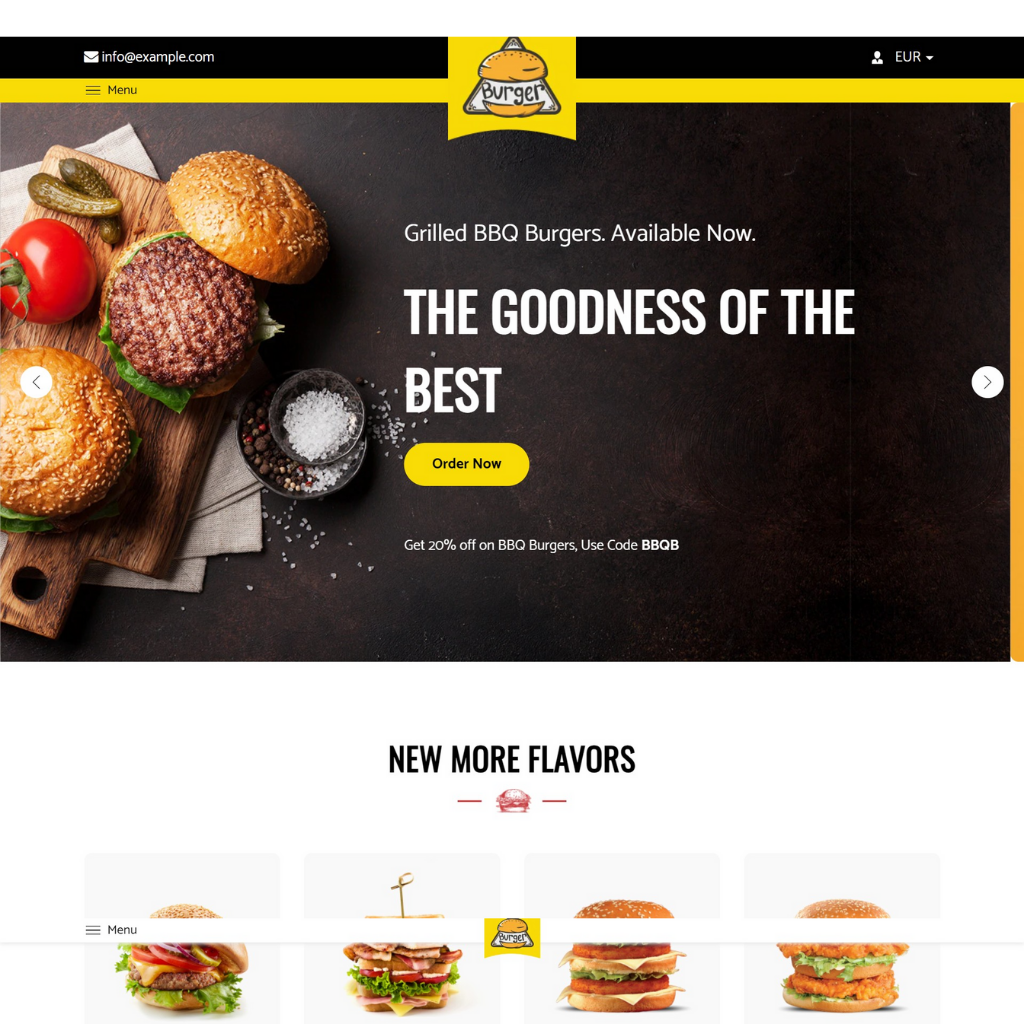 Burgs - Food Delivery & Restaurant Shopify Website
