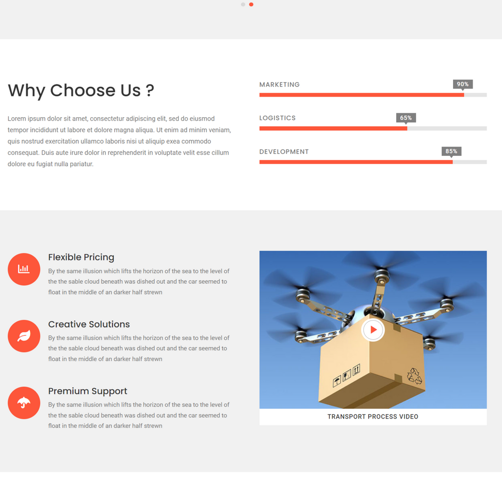 Clean and Flexible Transportation WordPress Responsive Website