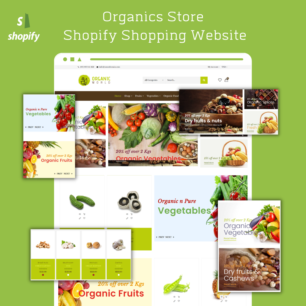 Organics Store Shopify Shopping Website