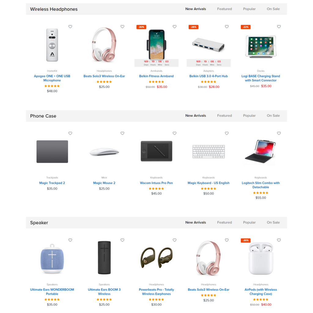 AJAX Car Accessories WordPress Responsive Website