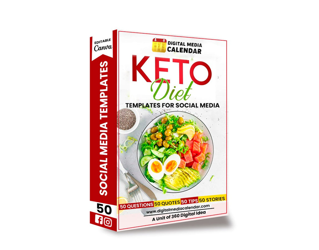 30 Ultimate Keto Diet Social Media Posts Canva Templates
