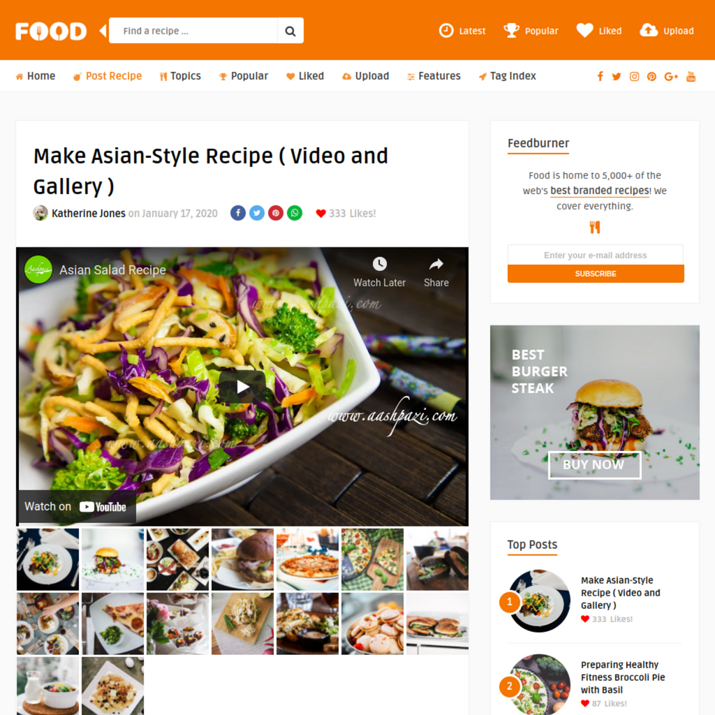 Delicious Food WordPress Website