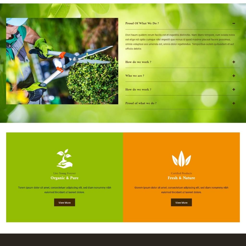 Landscaping & Gardening Services Shop Shopify Shopping Website