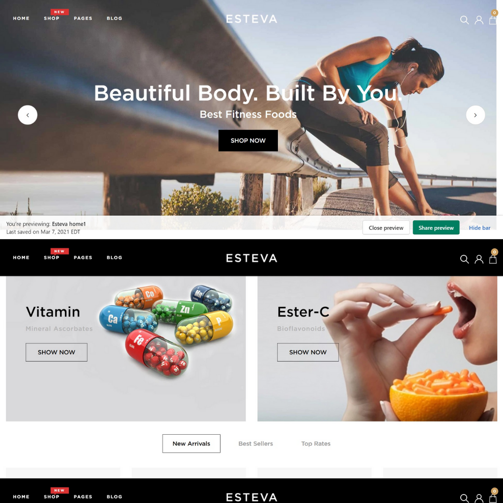 Protein and Nutrition Product Shopify Website