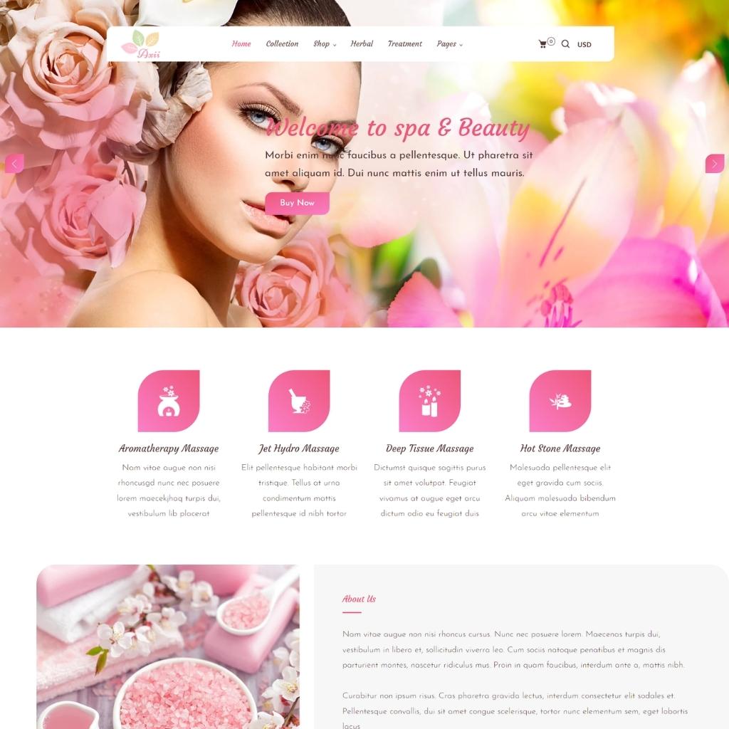 Beauty Spa Shopify Shopping Website