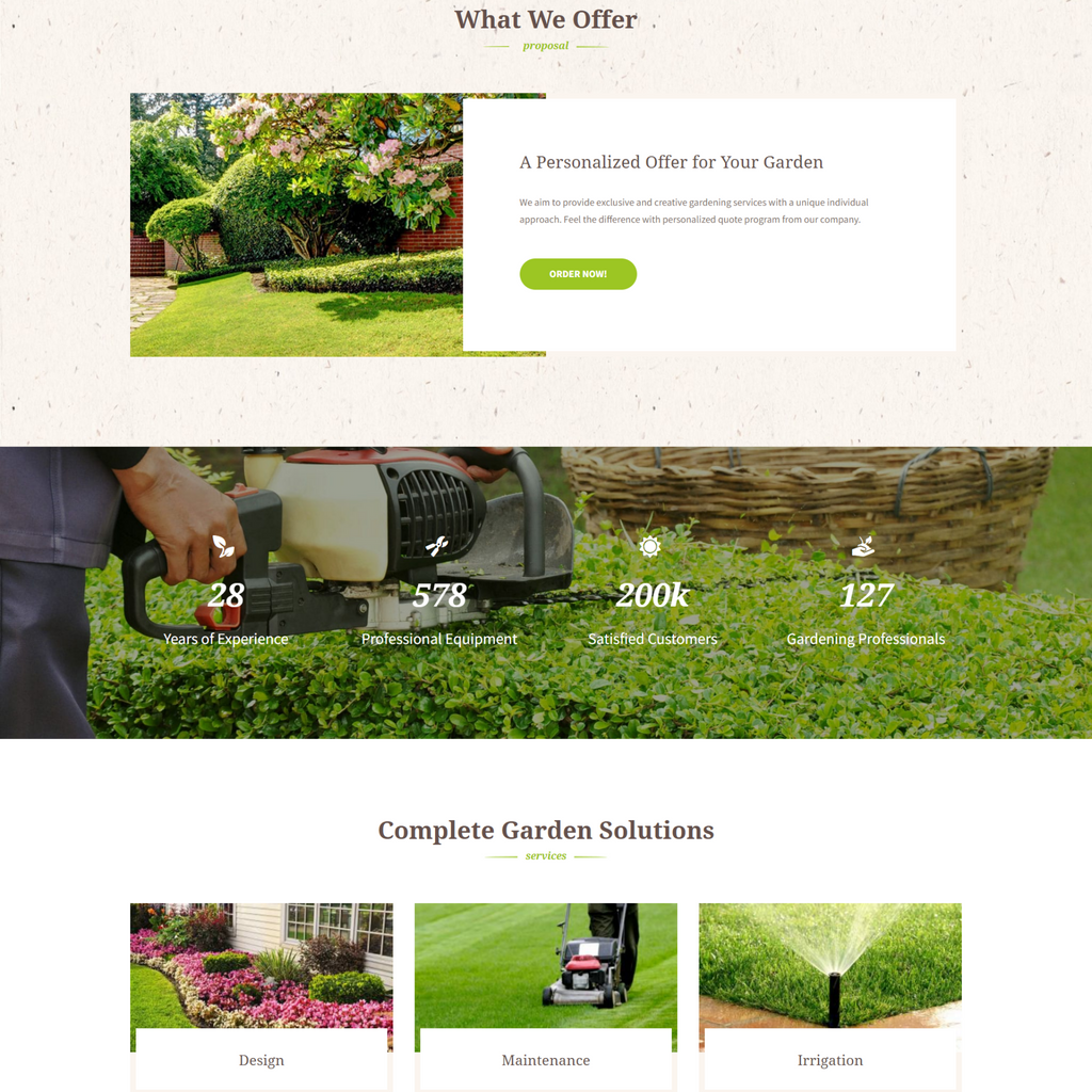 Gardener Services WordPress Responsive Website