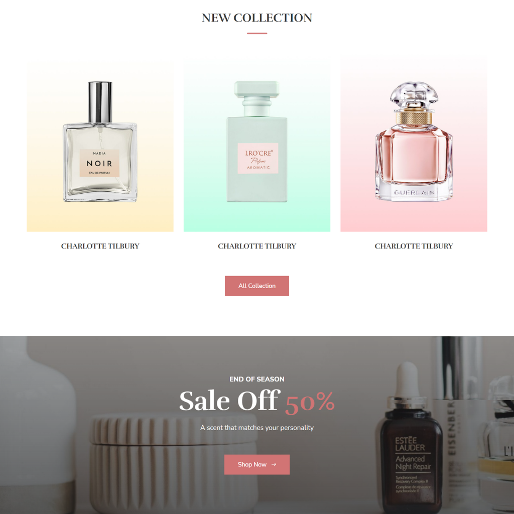 Cosmetic Shop WordPress Responsive Website