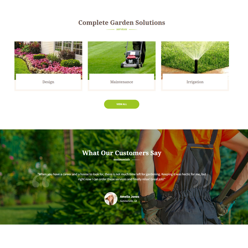 Gardener Services WordPress Responsive Website