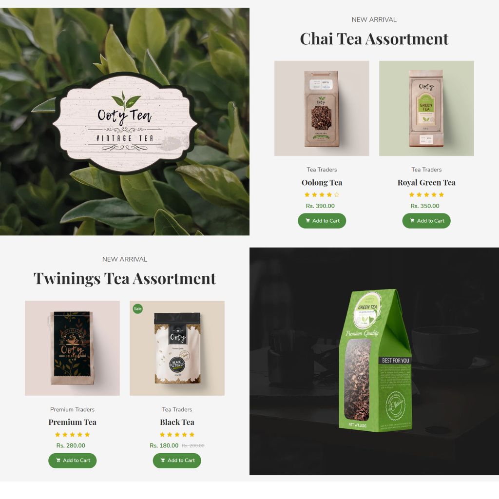 Tea Production Company Shopify Shopping Website