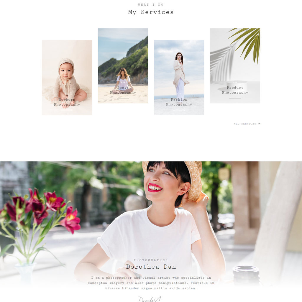 Photography Portfolio WordPress Responsive Website