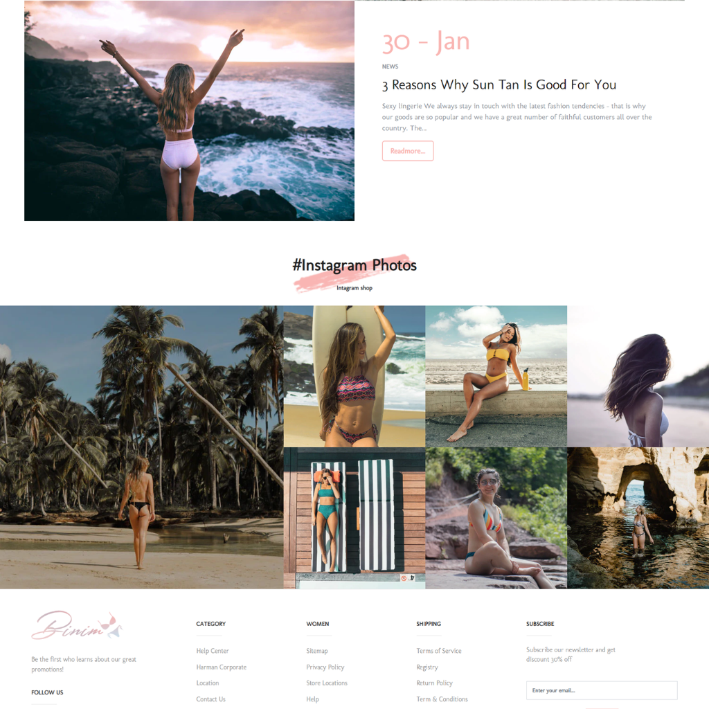 Lingerie & Bikini Responsive Shopify Shopping Website