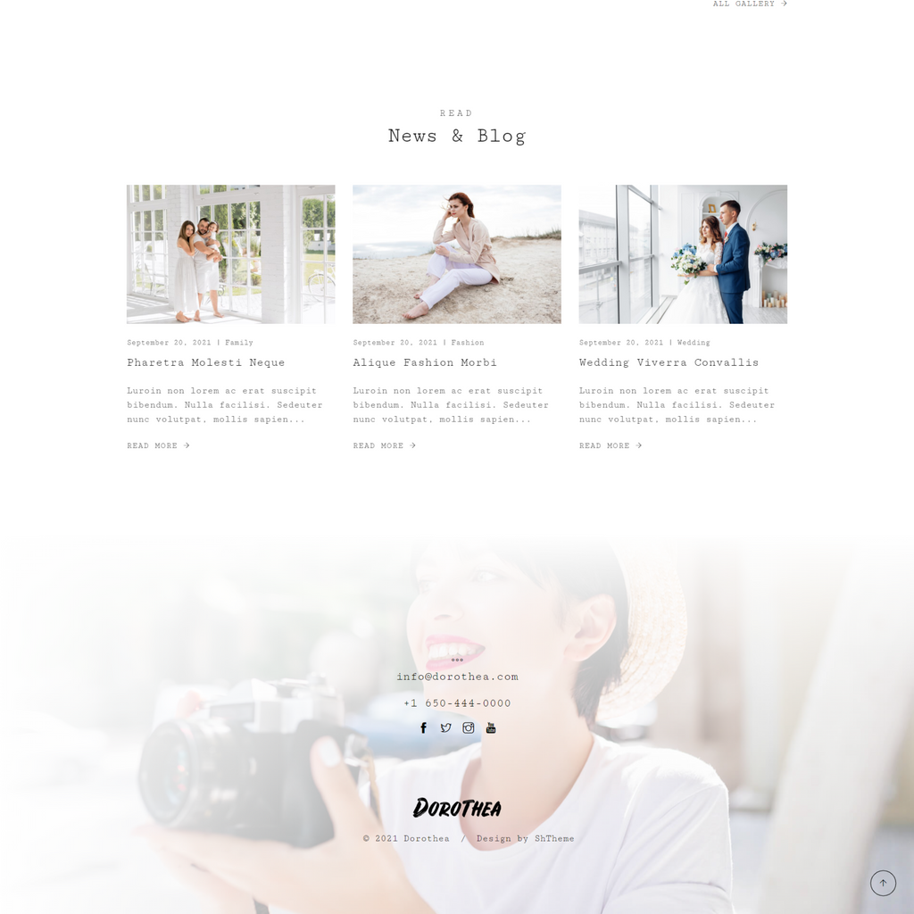 Photography Portfolio WordPress Responsive Website
