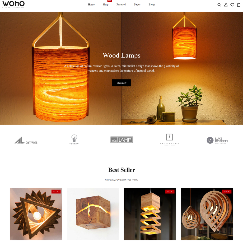 Elegant furniture shop for Shopify Website