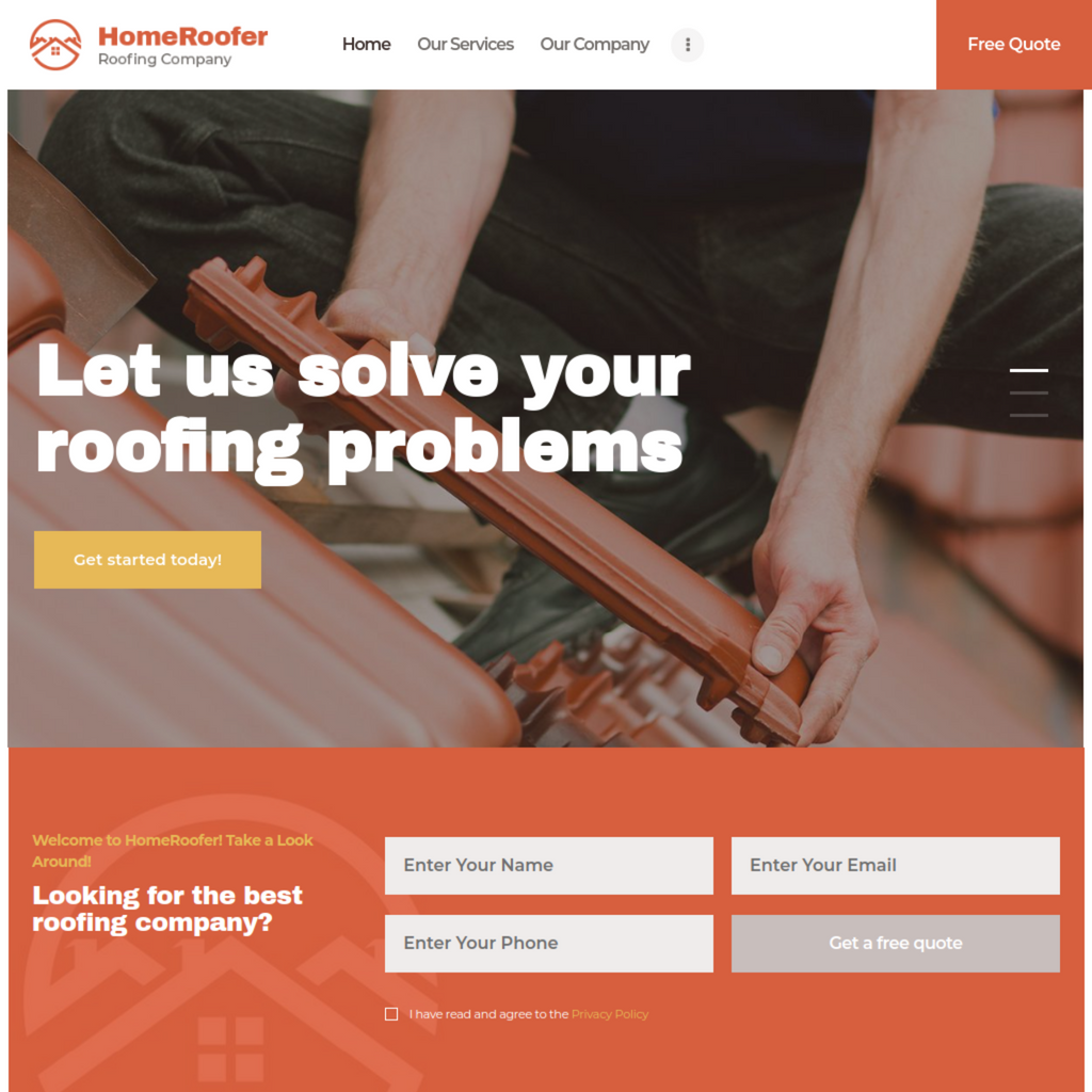 Industrial & Residential Roofing  WordPress Website