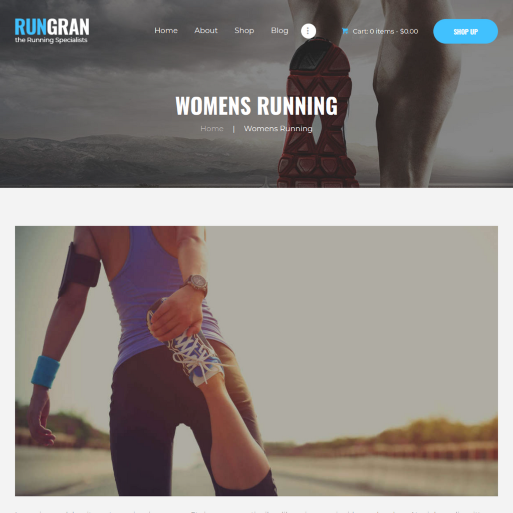 E-commerce Sport Store WordPress Responsive Website