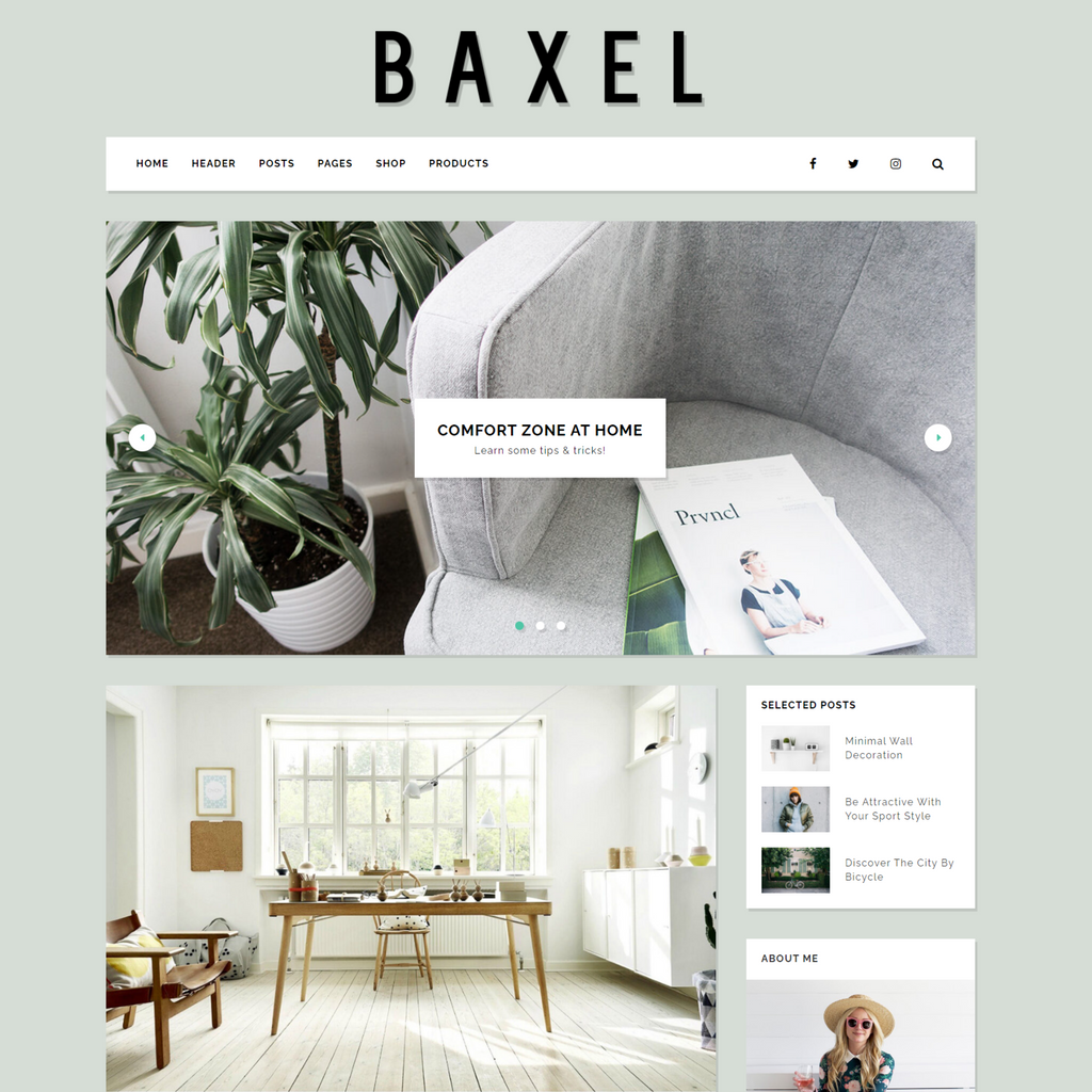 Minimalist Decoration Blog WordPress Responsive Website