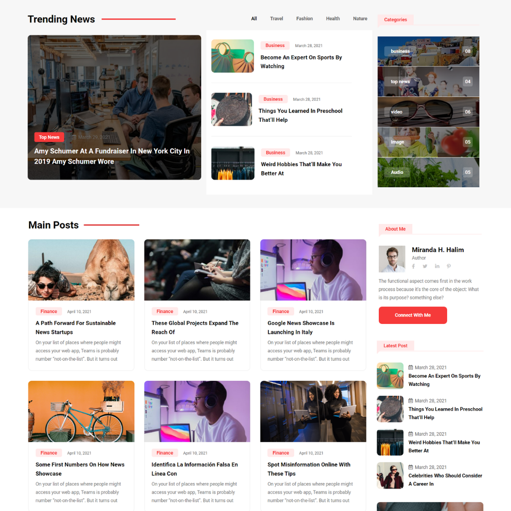 Climate News WordPress Responsive Website