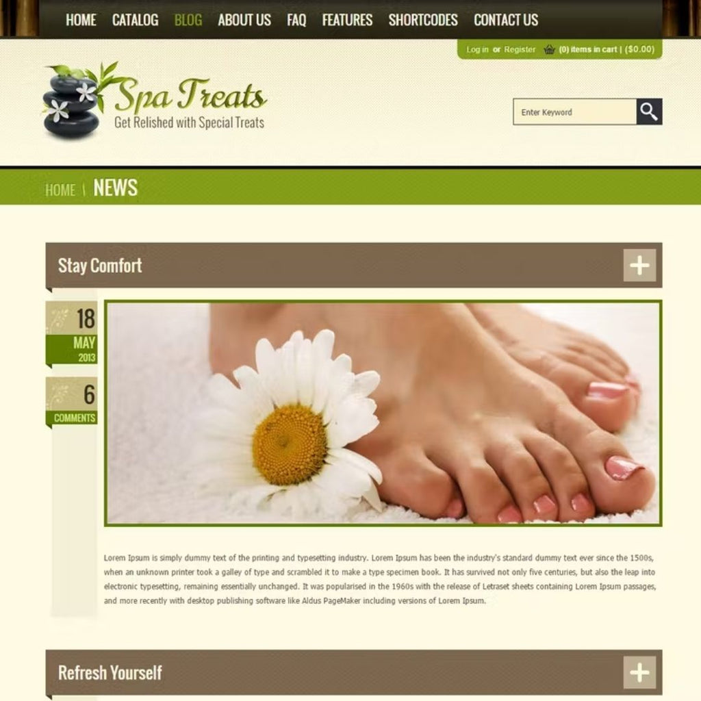Yoga and Salon Shopify Website