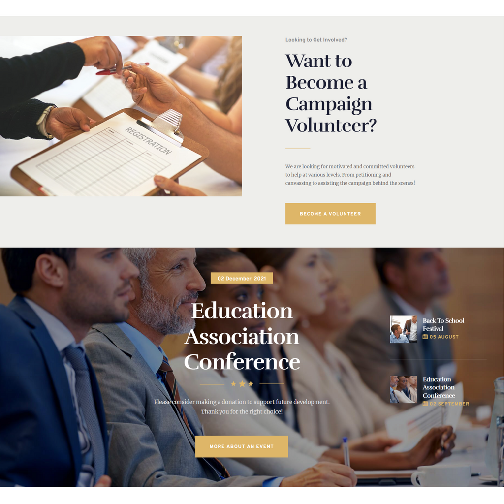 Trendy Political WordPress Responsive Website