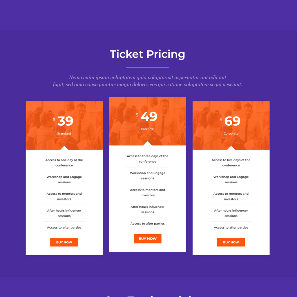 Events & Conference WordPress Responsive Website