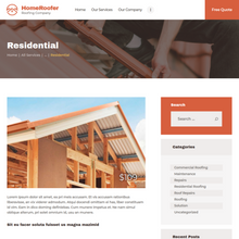 Industrial & Residential Roofing  WordPress Website