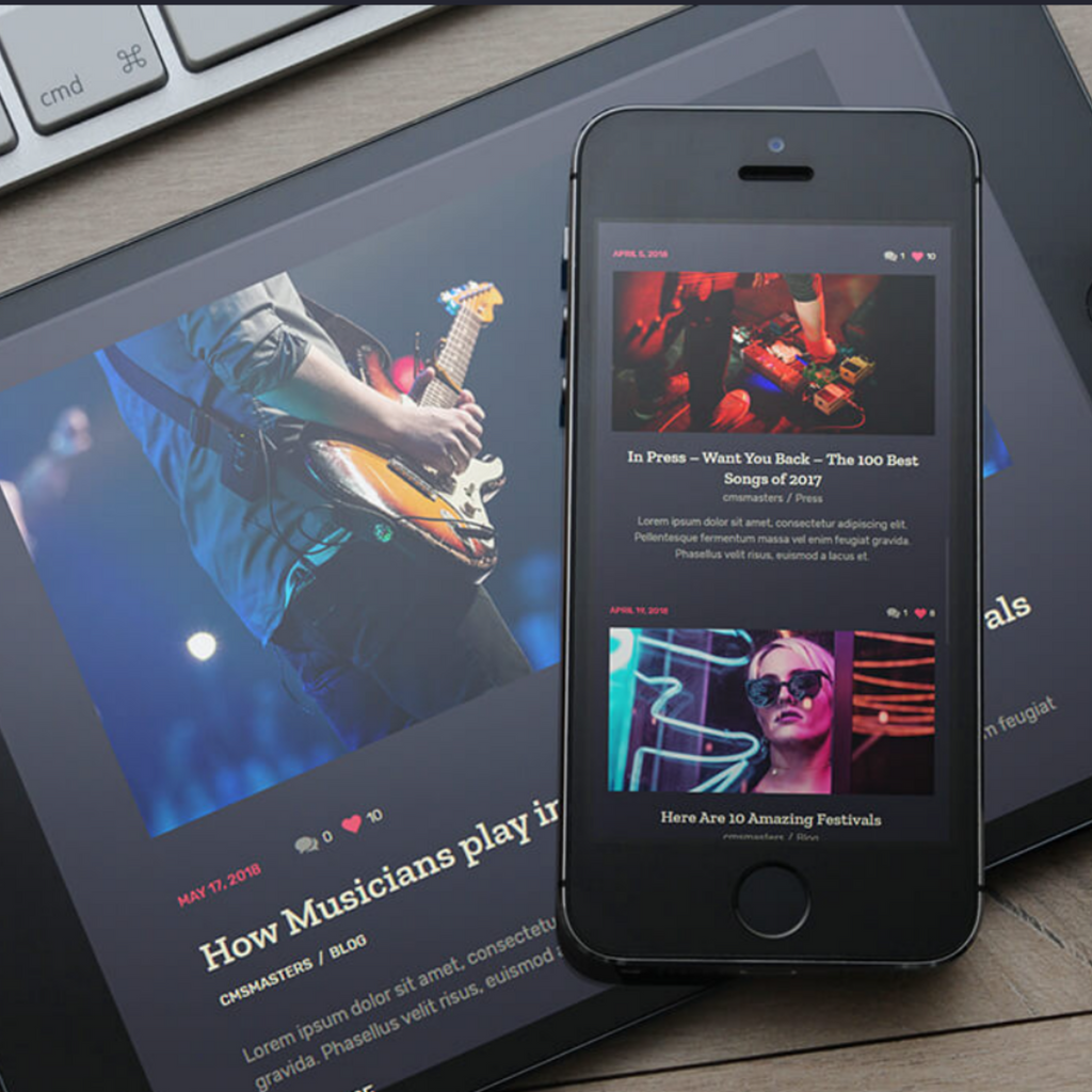 Music Band, DJ and Artist WordPress Responsive Website