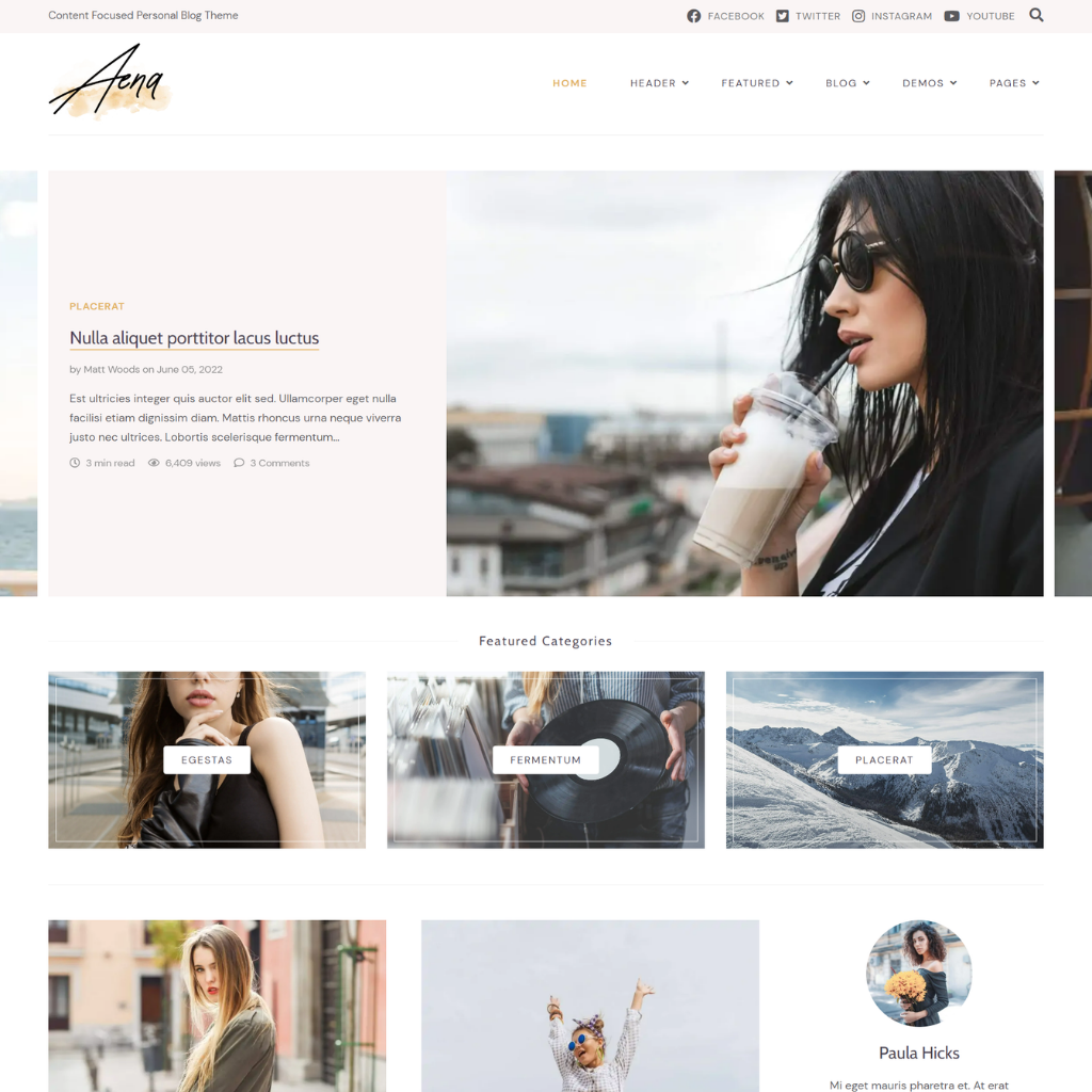 Personal Blog WordPress Responsive Website