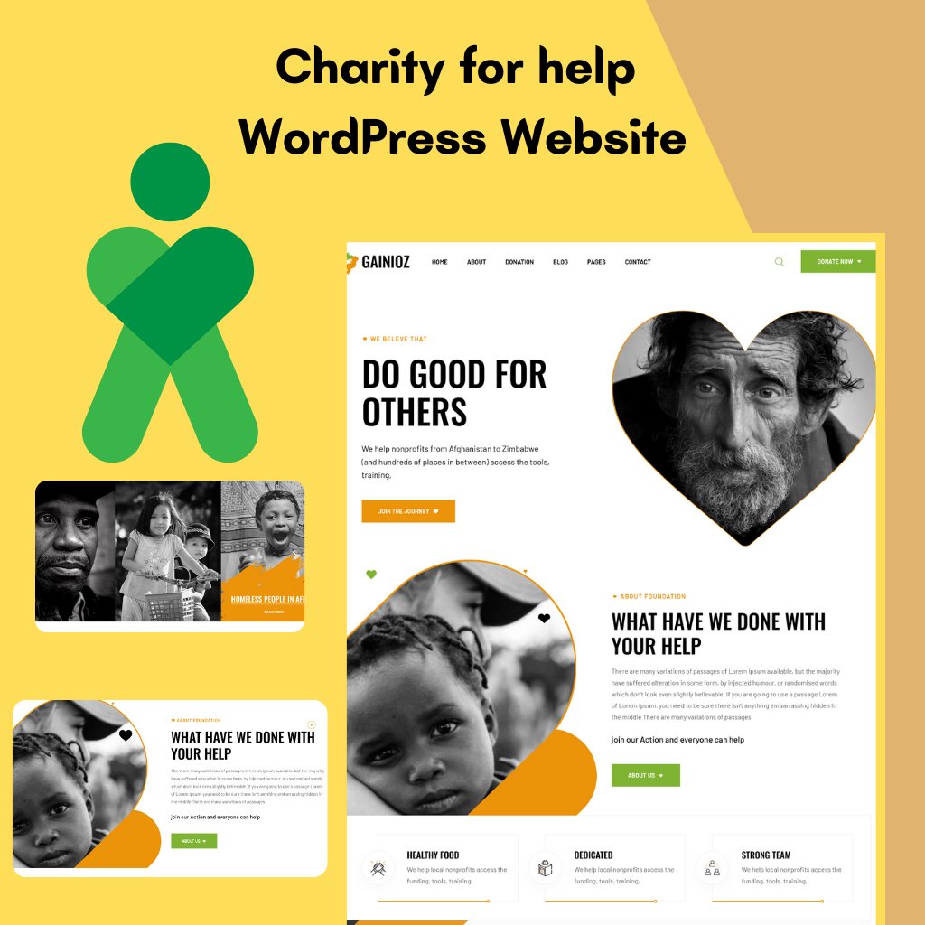 Charity for help WordPress Responsive Website