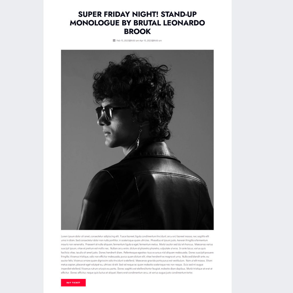 COMEDY CLUB WordPress Responsive Website
