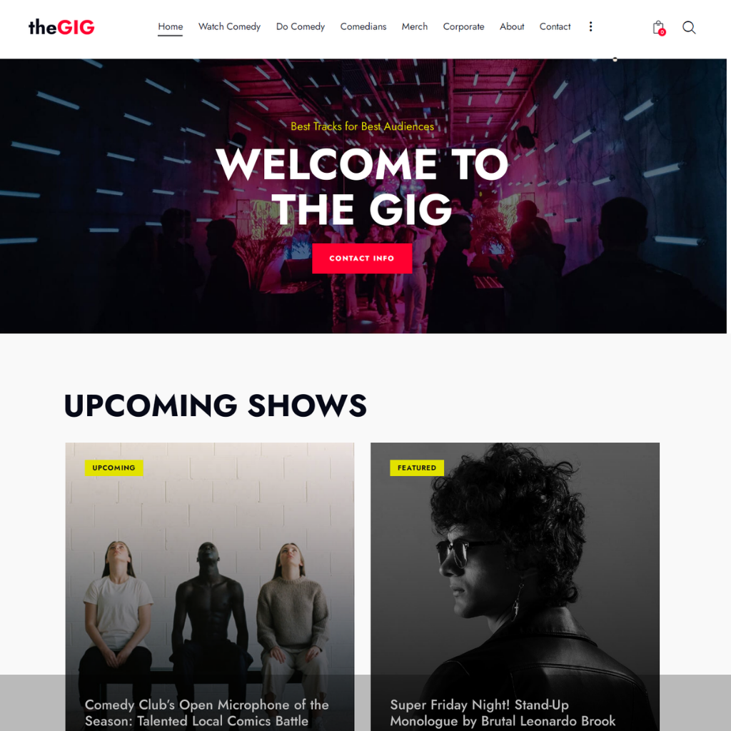 COMEDY CLUB WordPress Responsive Website