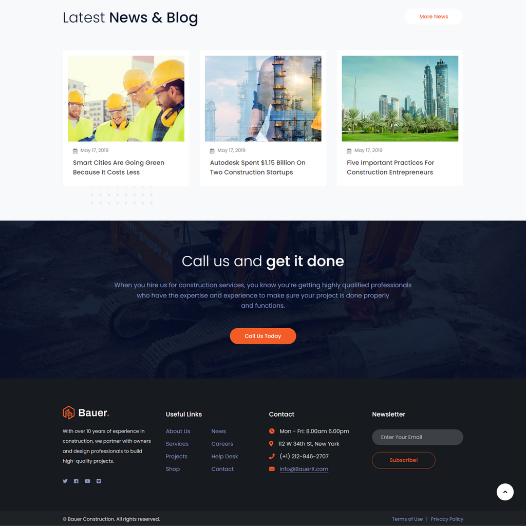 Construction & Industrial WordPress Responsive Website
