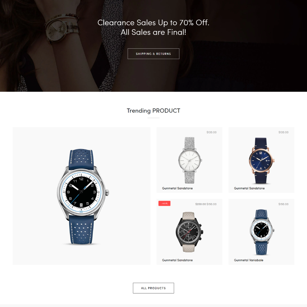 Watch Store Shopify     Shopping Website