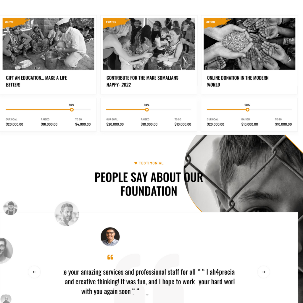 Charity for help WordPress Responsive Website