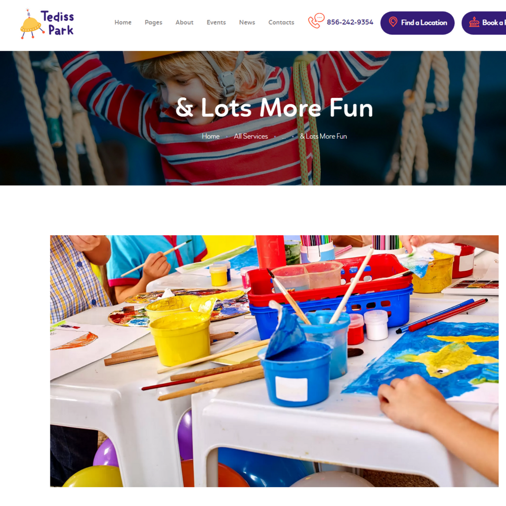 Kids' Fun Center WordPress Responsive Website