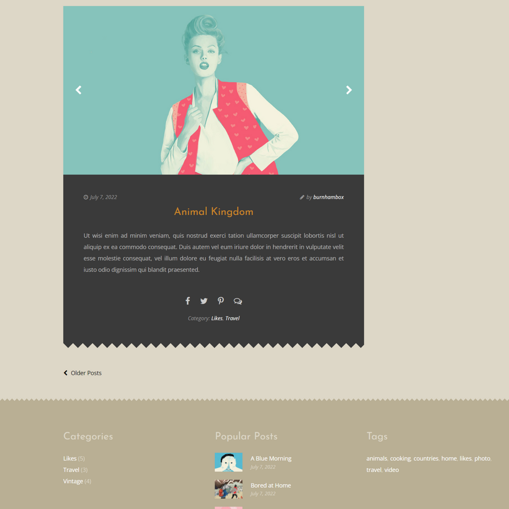 A Sweet & Classic Blog WordPress Responsive Website