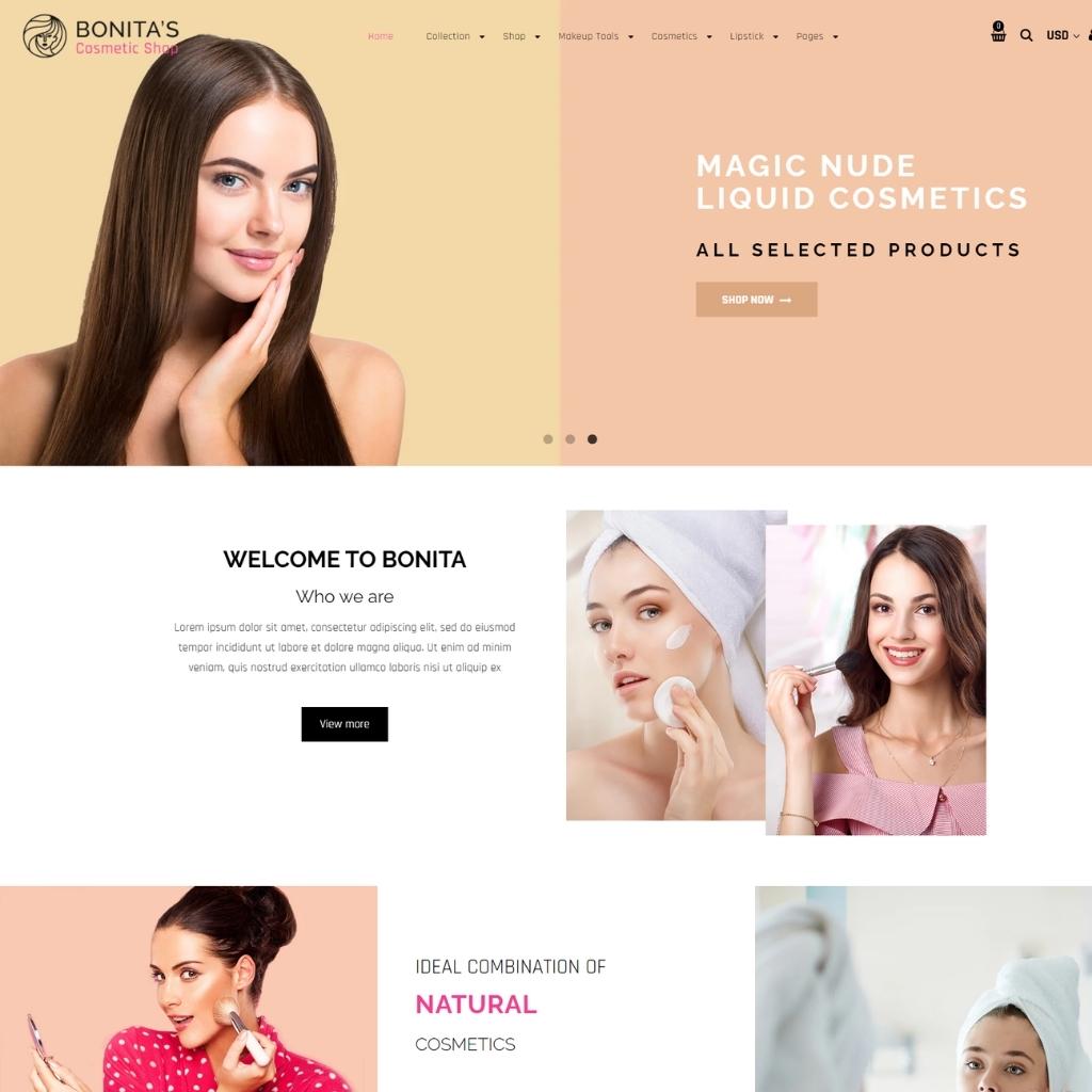 Cosmetics Salon Shopify Shopping Website