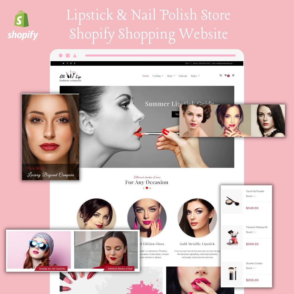 Lipstick & Nail Polish Store Shopify Shopping Website