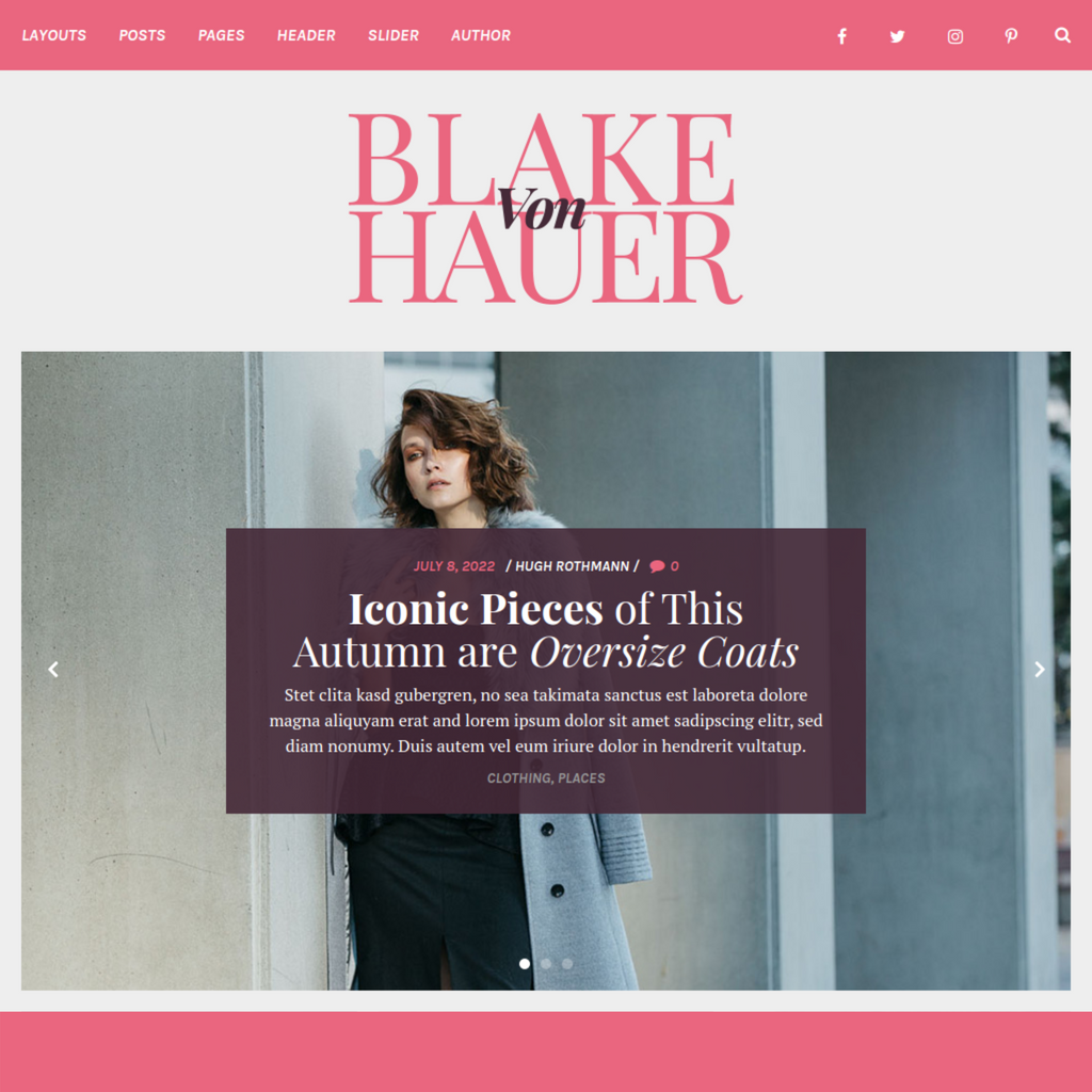 Editorial Fashion Magazine Blog WordPress Responsive Website
