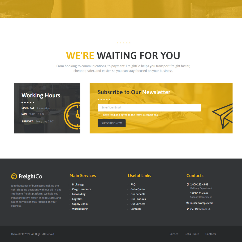Contemporary Trucking Agency WordPress Responsive Website