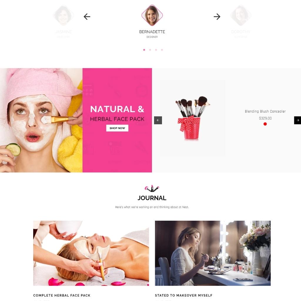Cosmetics Salon Shopify Shopping Website