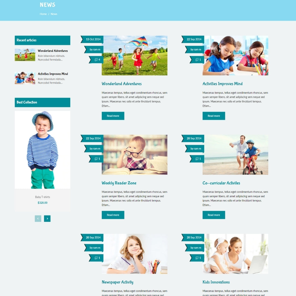 Kids Fashion ecommerce Shopify Website