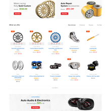 AJAX Car Accessories WordPress Responsive Website