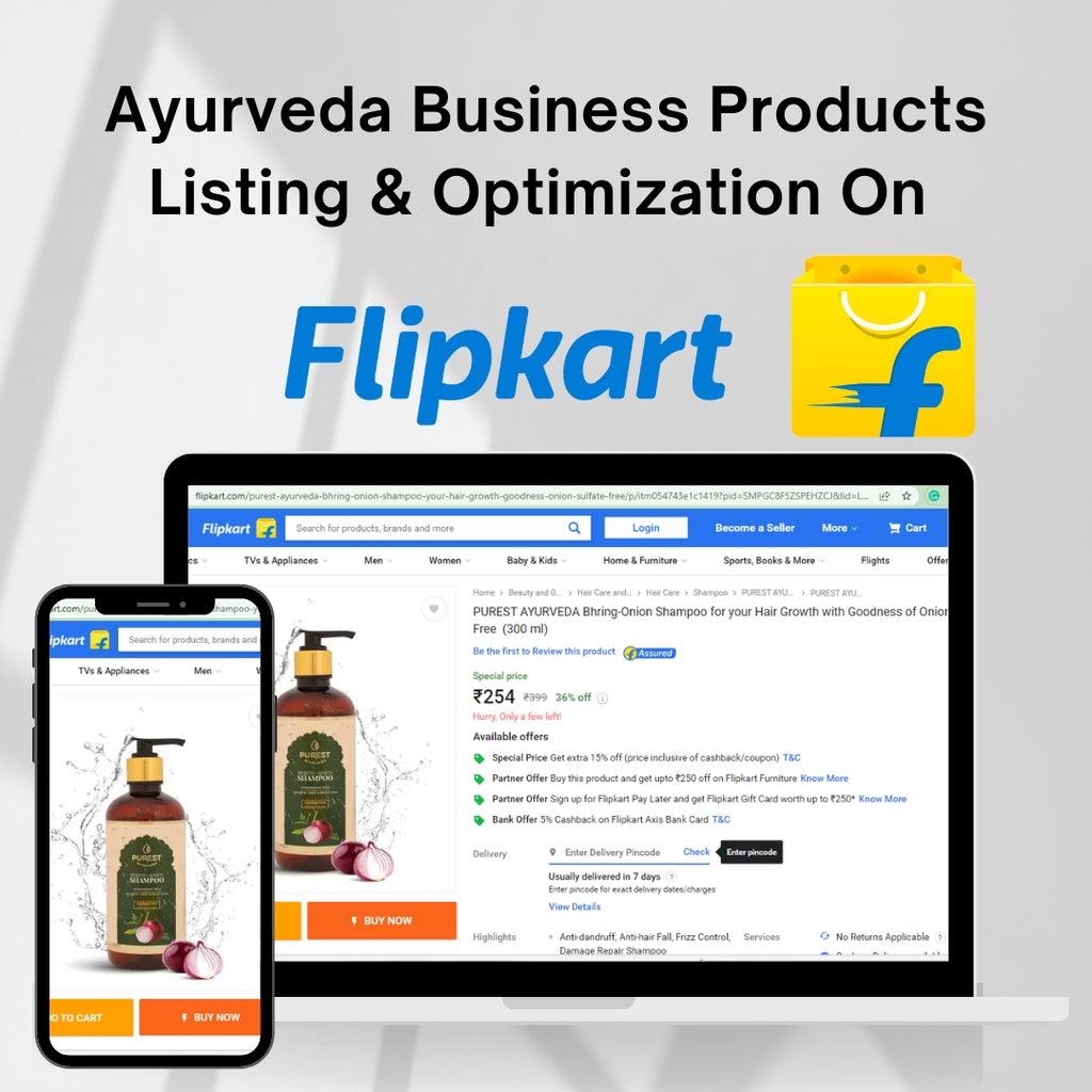 Ayurveda Business Products Listing & Optimization On flipkart