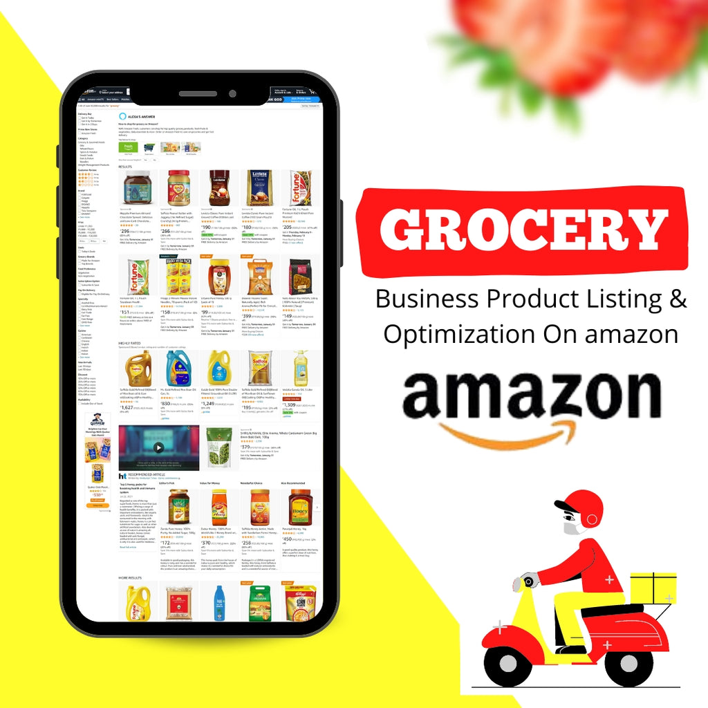 Grocery Business Product Listing & Optimization On amazon