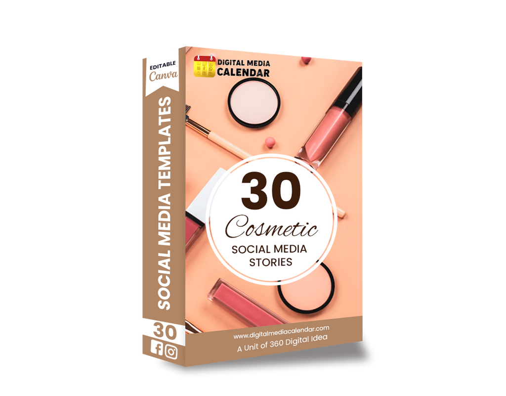 30 Ultimate Cosmetics V1.2 Social Media Stories Canva Templates