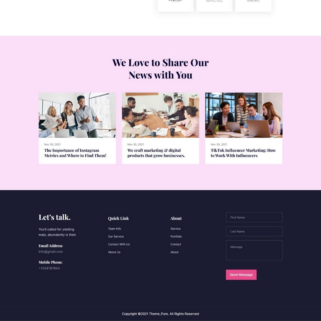 Creative Portfolio WordPress Website