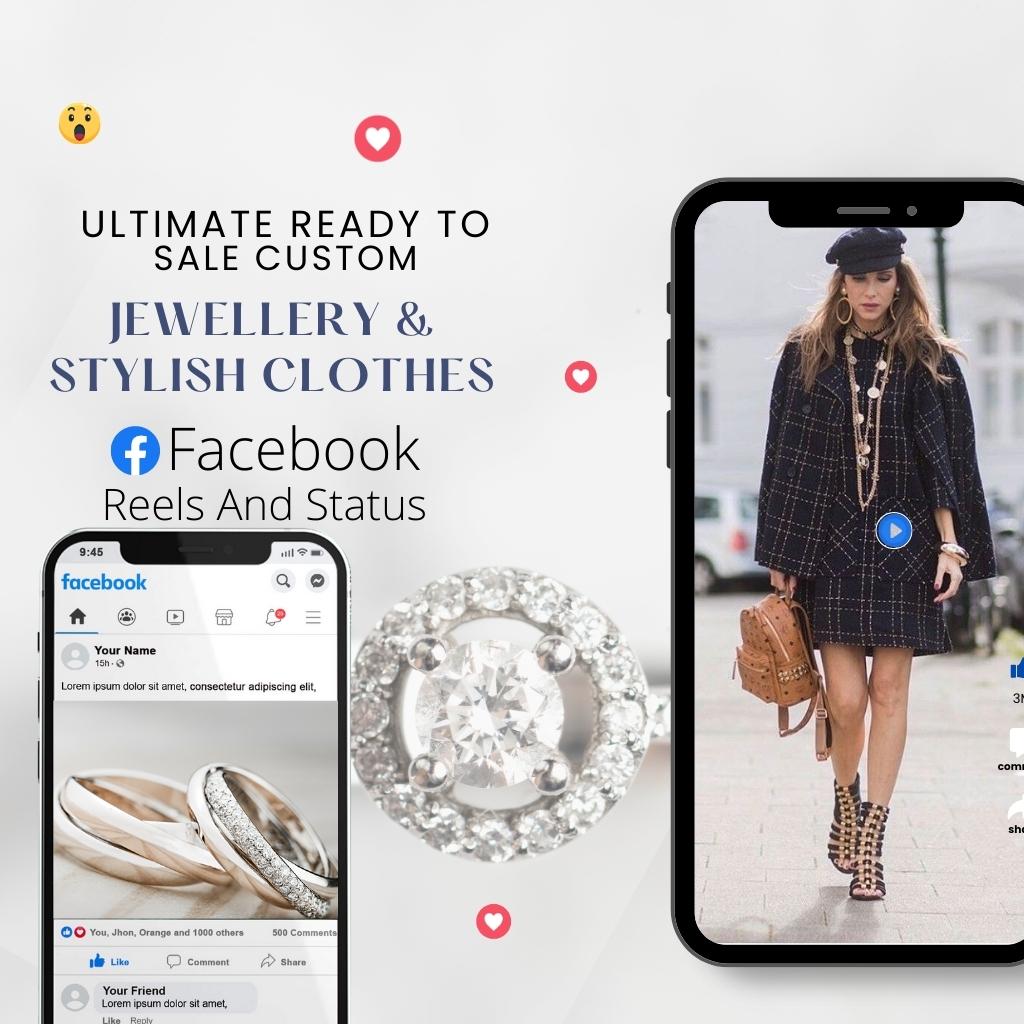 Ultimate Ready to Sale Custom Jewellery & stylish clothes Facebook Reels And Status